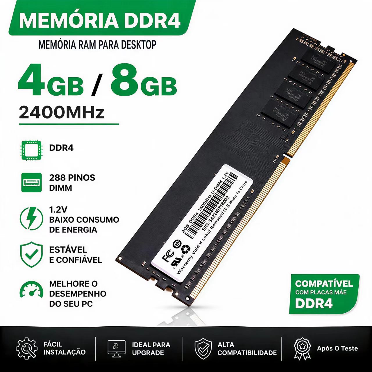 Ddr4 3200Mhz - Mémoire DDR4 RAM 4 Go 8