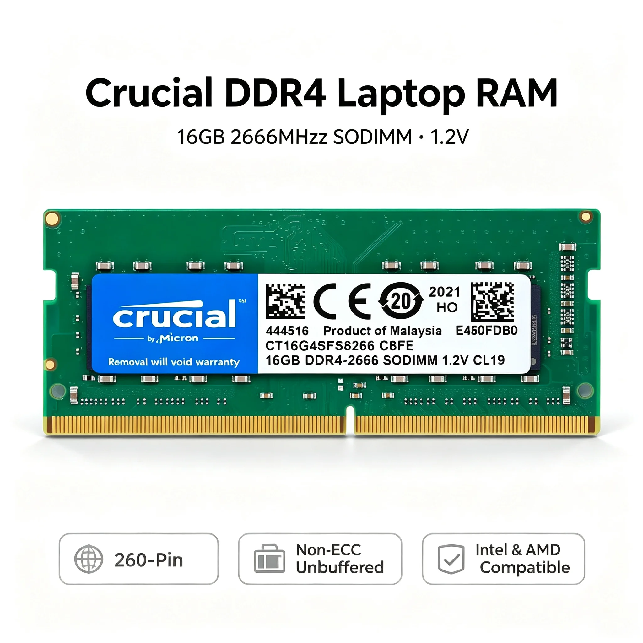 Crucial 1 pièce/2 pièces, mémo - Ddr4 3200Mhz avis et prix