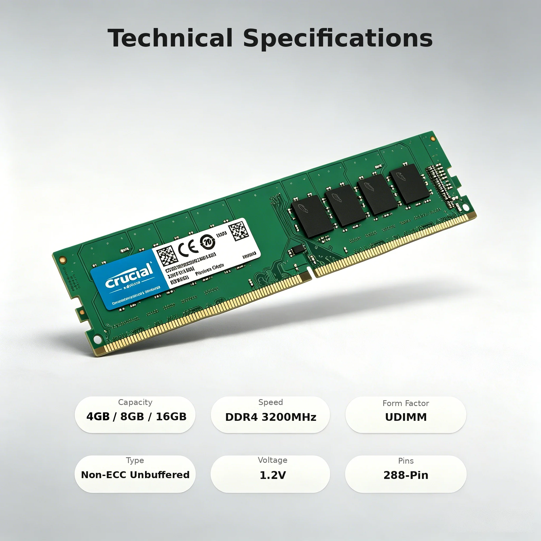 Crucial 10 pièces DDR4 3200 MH - Ddr4 3200Mhz avis et prix