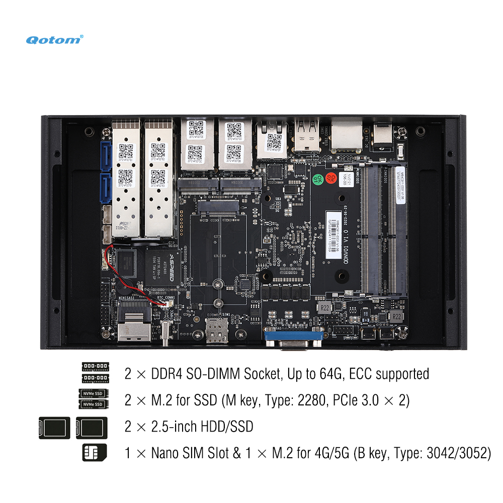 Mini PC Q20300G9 CPU Atom C300 - Ddr4 Desktop Ram avis et prix